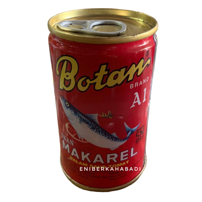 

Sarden Botan exp Februari 2026 Makarel Saus Tomat 1 kaleng 155 gram