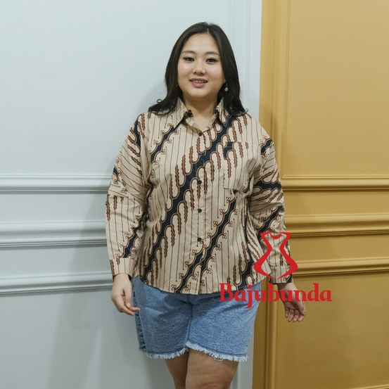 LD 140 Kemeja Oversize Wanita Baju Jumbo Big Size Bajubunda KEMBATIK