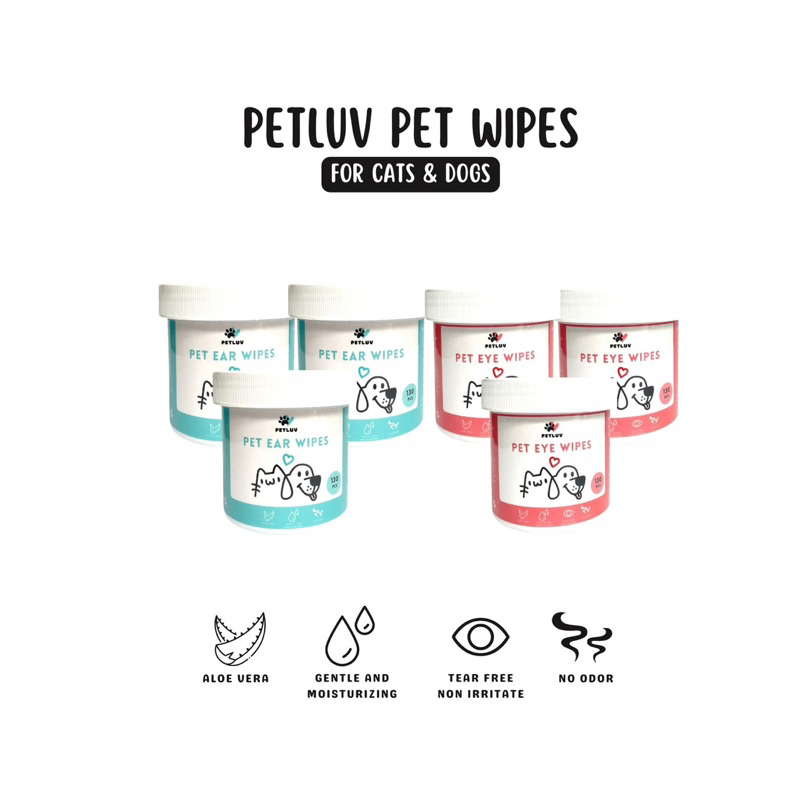 Petluv Pet Eye Wipes Anjing Kucing Tisu Pembersih Mata