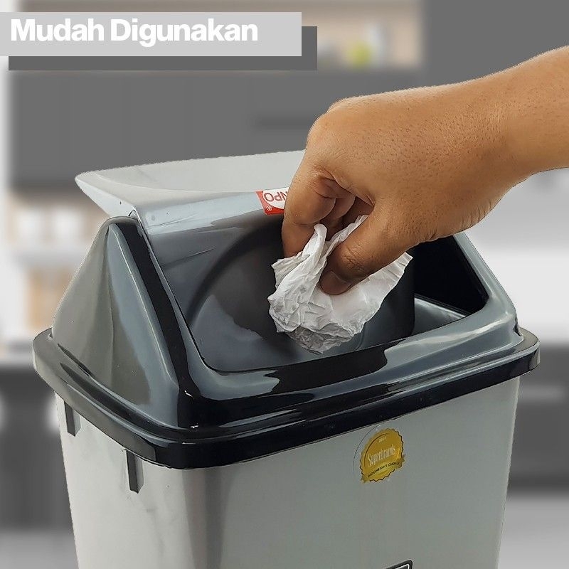 temoat sampah shinpo 820M - tempat sampah tutup - tempat sampah segi