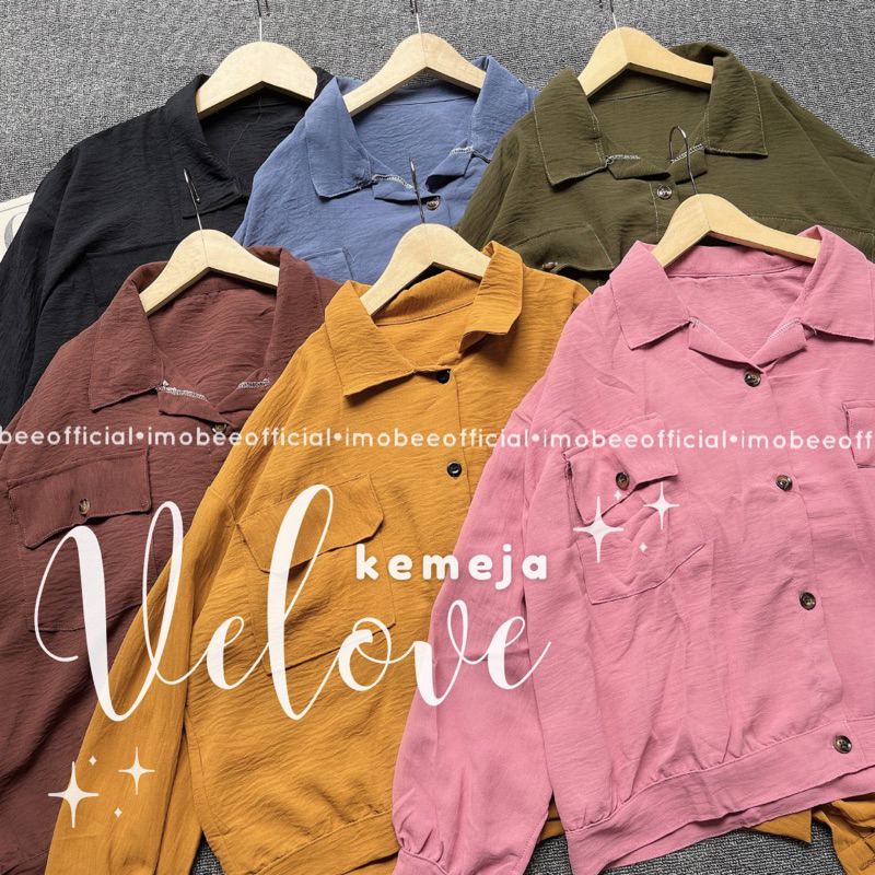 VELOVE KEMEJA CRINKLE OVERSIZE // BLOUSE JAKET BALON