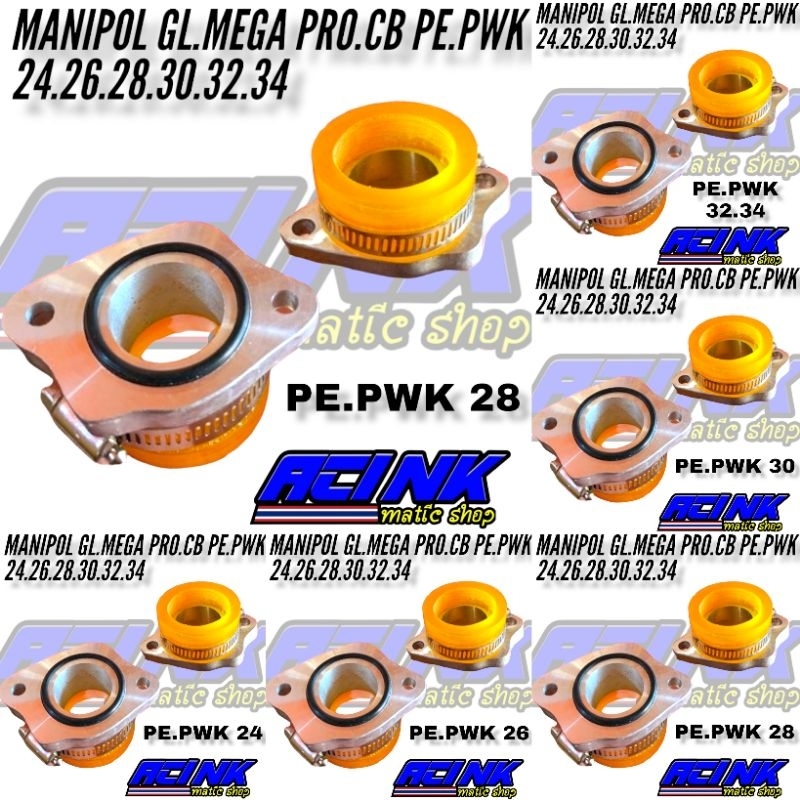 Manipol intake teflon karbu pe 28 pwk 28 pnp GL
