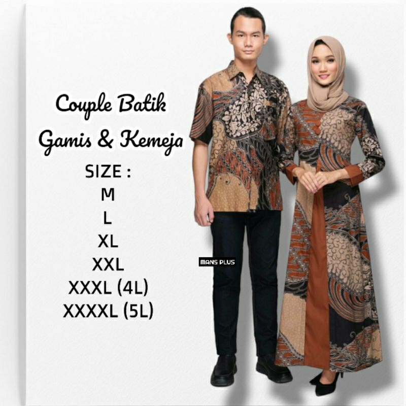 Gamis Batik Muslim Jumbo 4L-5L Maxi Longdress Batik Modern Big Size XXXL ARN-Ck