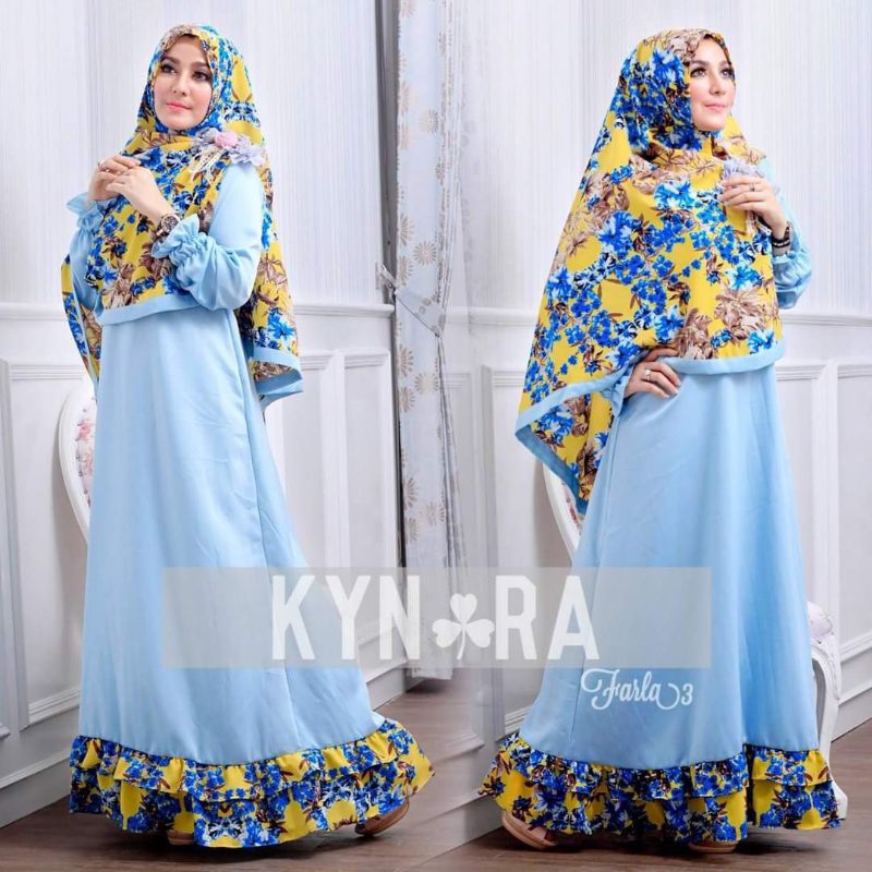 BIG SALE CUCI GUDANG Brand Premium KYNARA FARLA SYARI Gamis Dress Khimar Kerudung Jilbab Hijab Setel