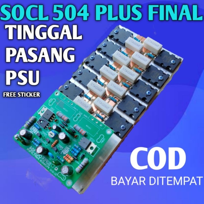 SOCL 504 PLUS PLUS FINAL SIAP PAKAI TINGGAL PSU POWER AMPLIFIER FINAL TOSHIBA JAPAN