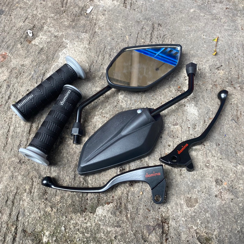 PAKET MURAH MOTOR YAMAHA KACA SPION / HANDLE REM / HANDGRIP BULU / 1 PAKET TERMURAH MOTOR MATIC YAMAHA SOUL FINO XEON MIO X-RIDE MIO J MIO M3 MIO S MIO GEAR 125