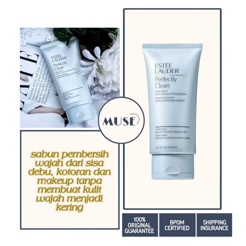 Estee Lauder Perfectly Clean 150ml Multi Action Foam Cleanser / Purifying Mask