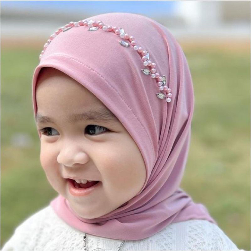 HIJAB SHAFA SEGITIGA INSTAN JERSEY PAYET(HIJAB ANAK)