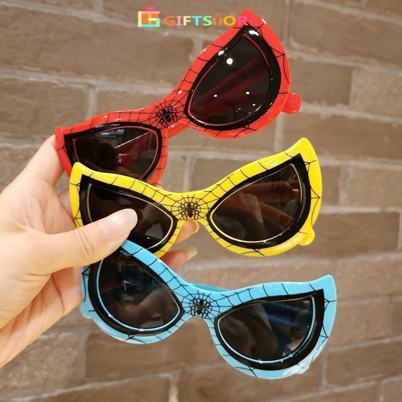 [READY MAKASSAR]Kacamata Fashion Anak laki laki Spiderman Baru Kacamata Hitam Anak-anak Kacamata