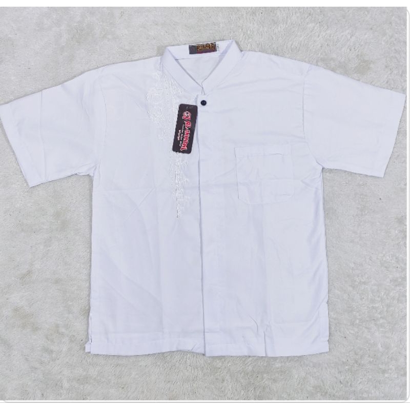 BAJU KOKO PUTIH ANAK TANGGUNG SD - SMP LENGAN PENDEK BAGUS MURAH