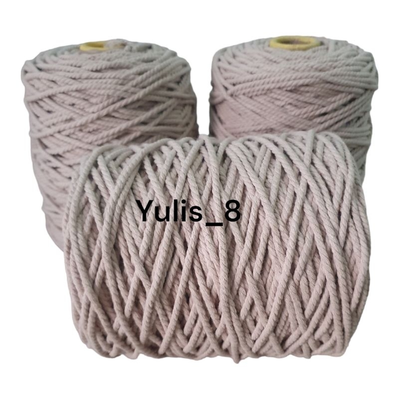 Benang Macrame katun premium size 4mm, 1kg