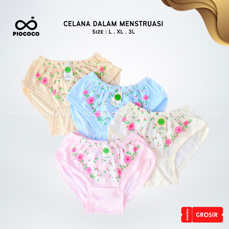 6 PCS Celana Dalam Menstruasi Wanita Jumbo CD Haid Cewek Mens Murah