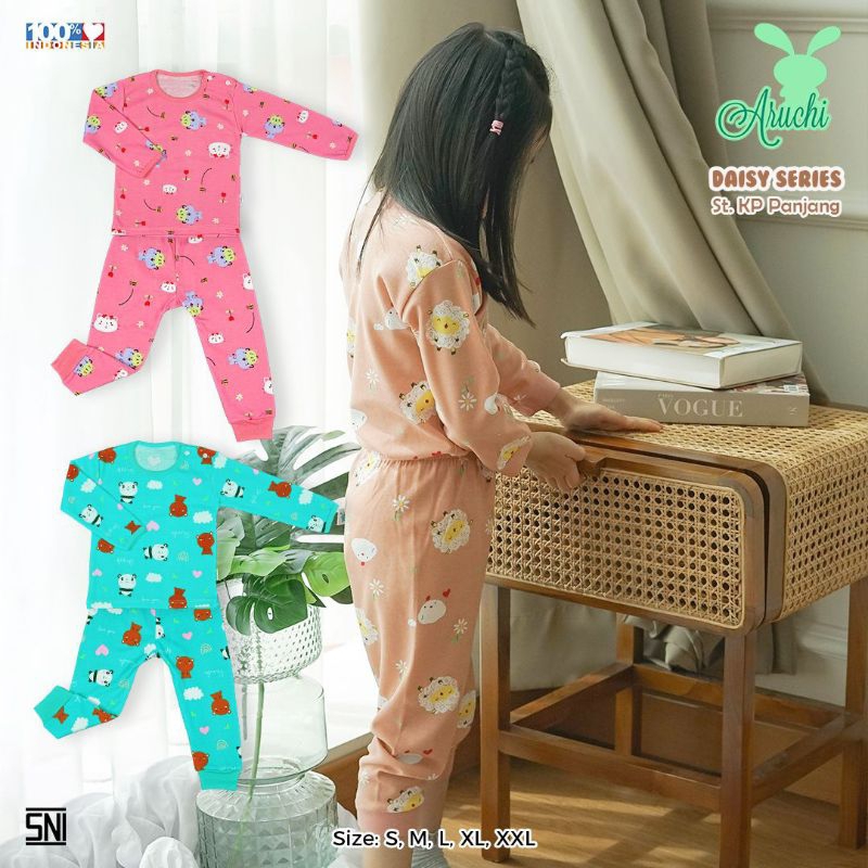 3stl-  aruchi setelan piyama CPR motif cheetah ,Daisy series- anak laki-laki dan perempuan  series baloon, Hunter, cloudy ,Kitty motif terbaru by aruchi/ piyama CPR aruchi/ setelan baby girl aruchi