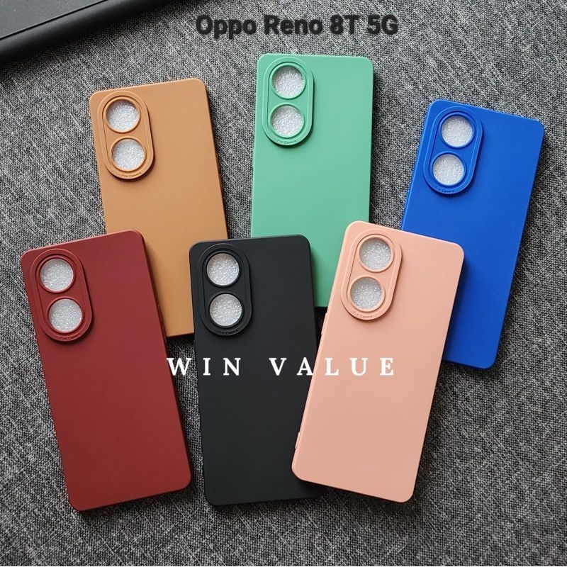 Oppo Reno 8T 4G Oppo Reno 8T 5G Case Pro Kamera Softcase Black Matte Case Oppo Reno 8T 4G Oppo Reno 