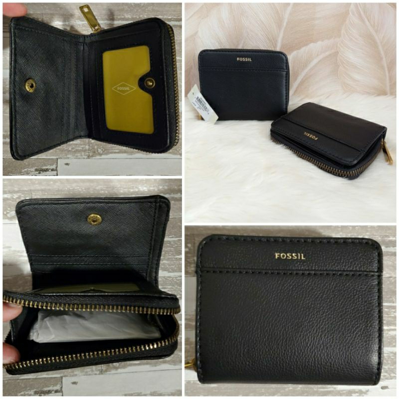 F0ssil evelyn zip bifold black