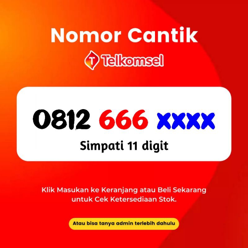 Nomor Cantik Nomer Kartu Perdana Telkomsel Simpati 11 digit 666