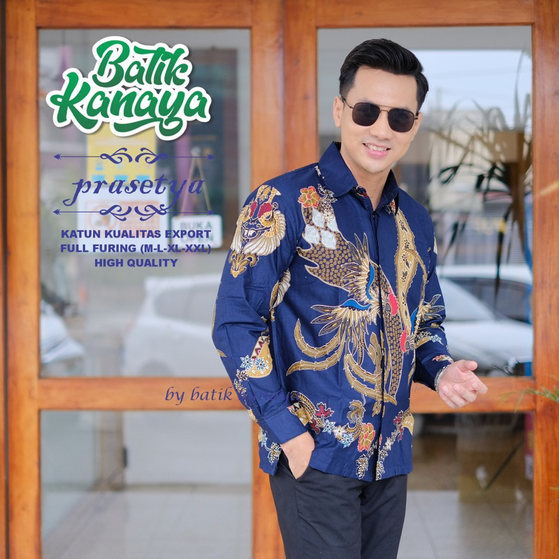 PRASETYA baju batik pria Berlapis Furing Bahan Katun Berkualitas Ekspor by Kanaya