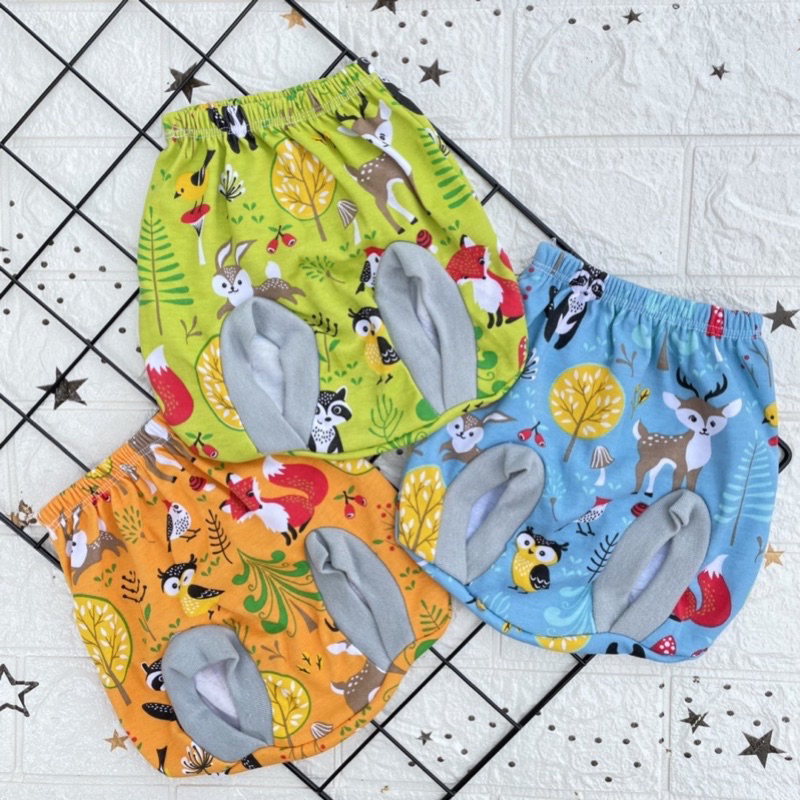 3 PCS Celana Pendek Celana Pop Celana Bayi Bawahan Bayi Celana newborn Hadiah Lahiran Bayi ASYAM BABY