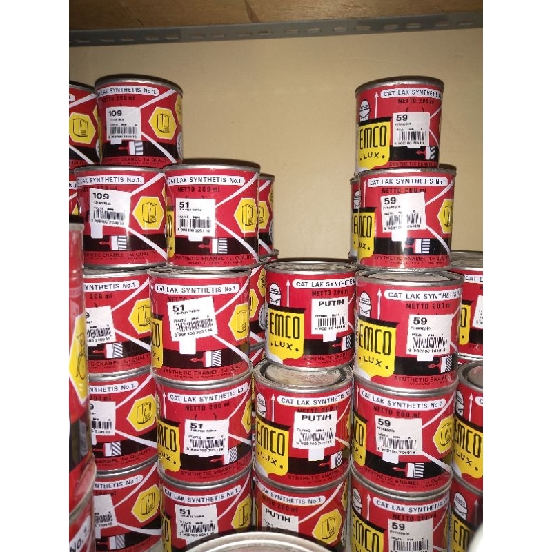 Cat Besi dan Kayu Emco 200 Gr - Hitam & Putih