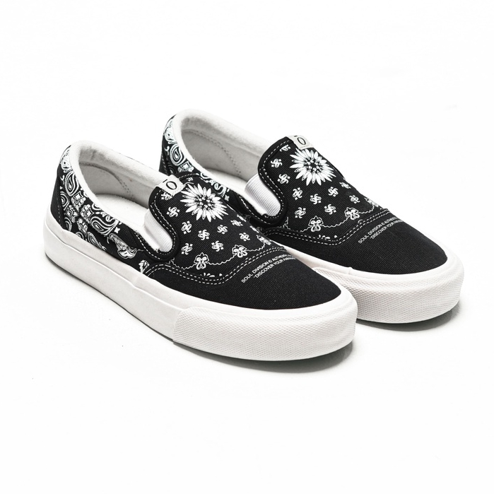 Sepatu Noosa Liberta Slip on Paisley Black/White