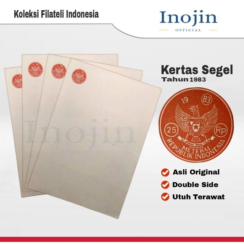 

Kertas Segel Tahun 1983 Double Side Asli Original