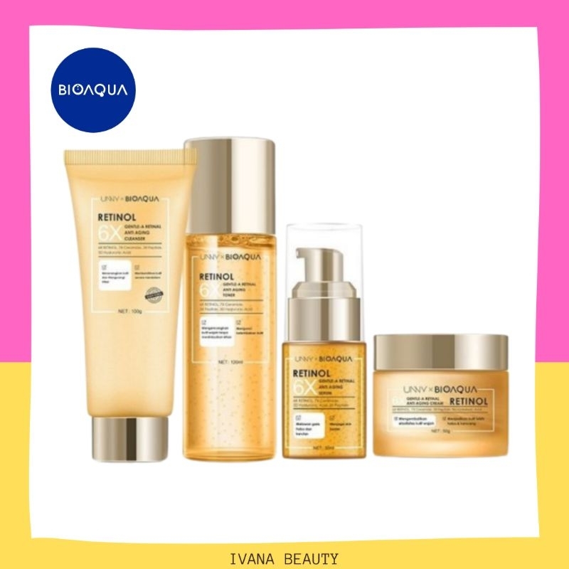 BIOAQUA 6X Gentle-A Retinol Anti Aging Cleanser | Toner | Serum | Cream