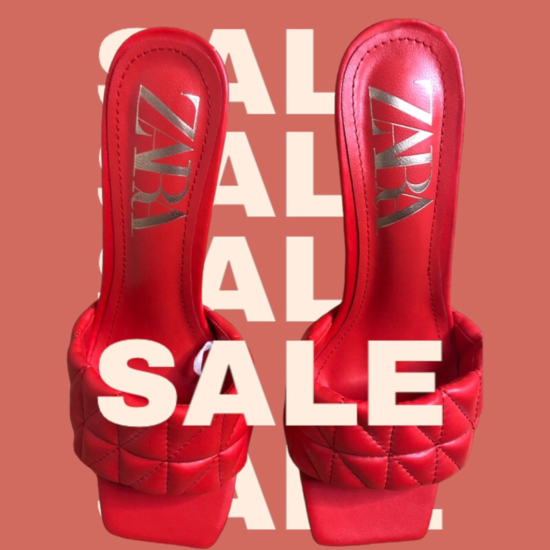 SALE PRELOVED ORIGINAL ZARA HEELS RED SIZE 37