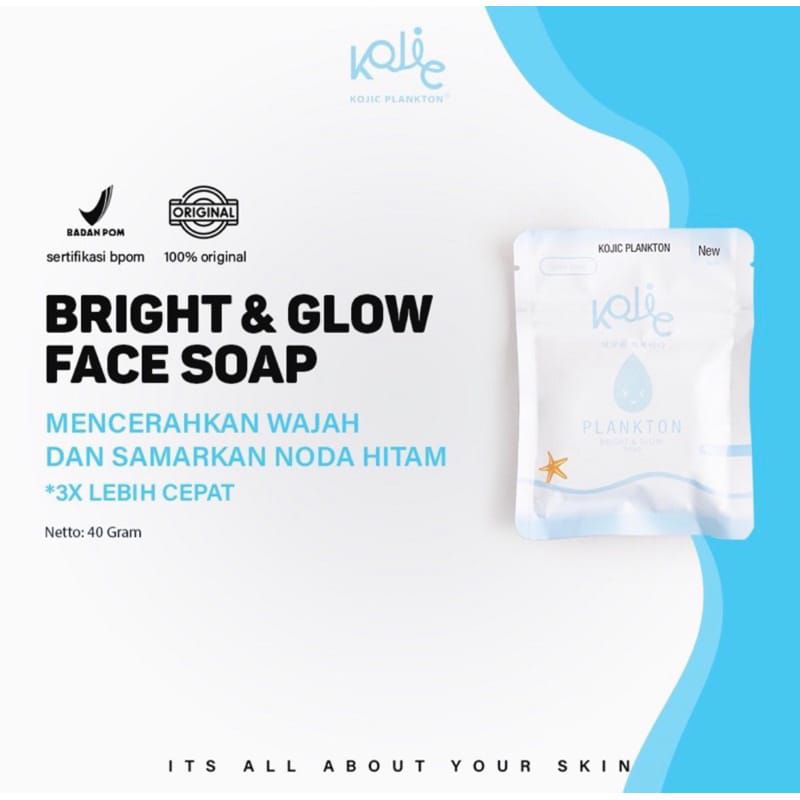 SABUN KOJIC PLANKTON SOAP 40g BRIGHT GLOW FACE SOAP