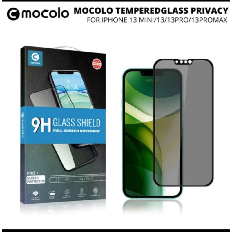 Tempered Glass iPhone 13 Pro Max Mini Anti Spy Antigores Privacy antispy Mocolo