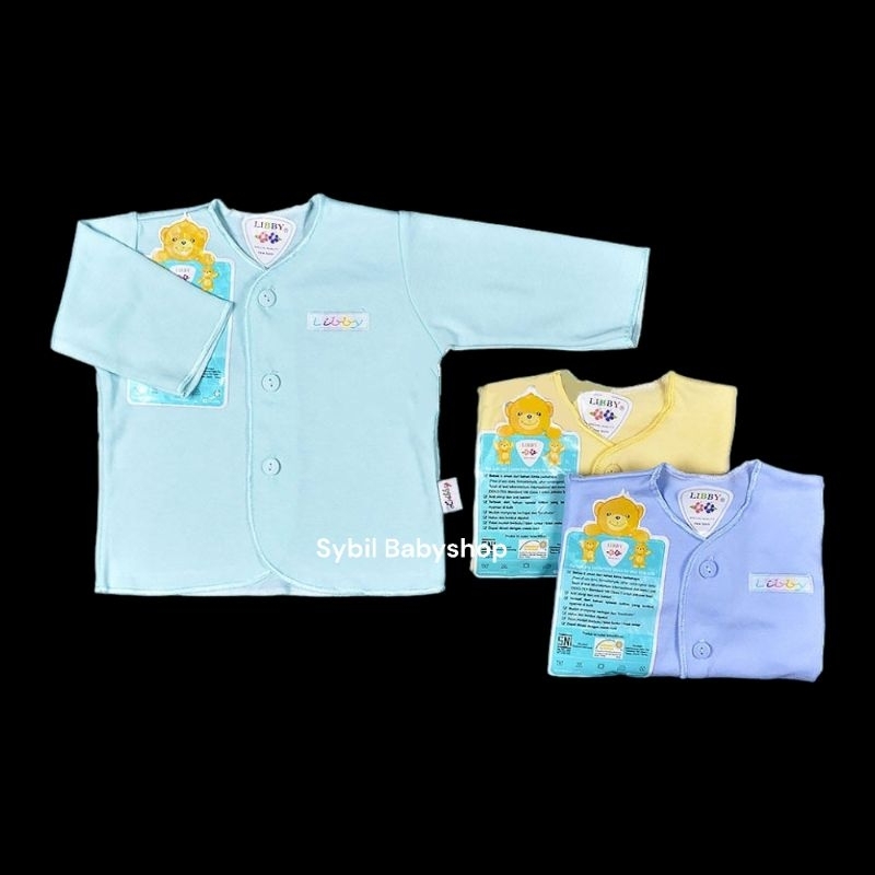 LIBBY 1 Pcs Baju Lengan Panjang Bayi/Baby Warna (0-3M) | Baju Bayi / Perlengkapan Bayi Baru Lahir