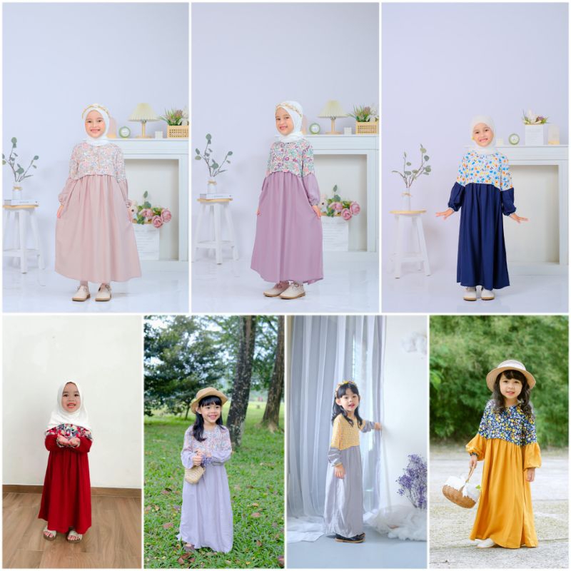 Basimakids Yumna Longdress | GAMIS ANAK 1-8 TH | DRESS ANAK | TUNIK ANAK | BASIMAKIDS