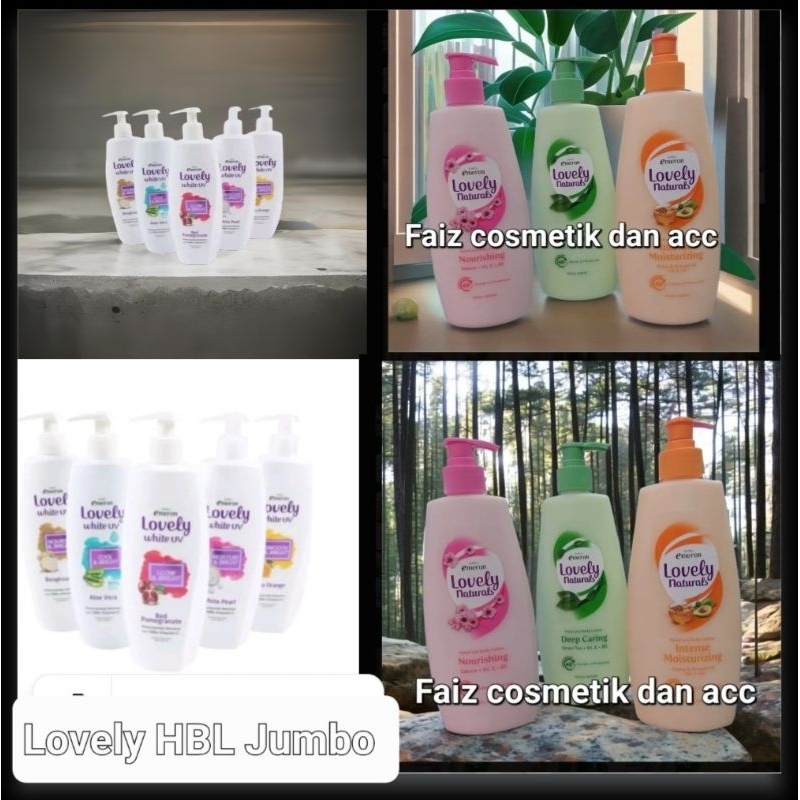 Lovely Emeron Hand &amp; Body Lotion 500 ML &amp; Lovely Naturals 400m Jumbo Harga Glosir Original BPOM