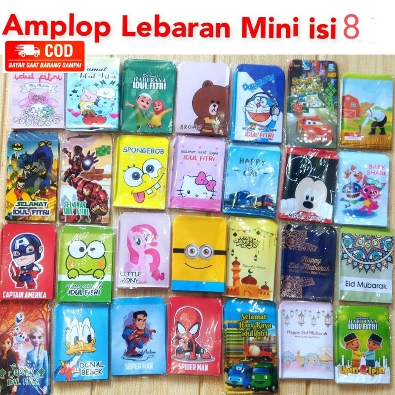 Amplop Lebaran Angpao Hari Raya Idul Fitri Medium 1 Pak Isi 8 Pcs