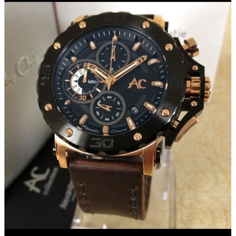 jam tangan pria alexandre christie original gold