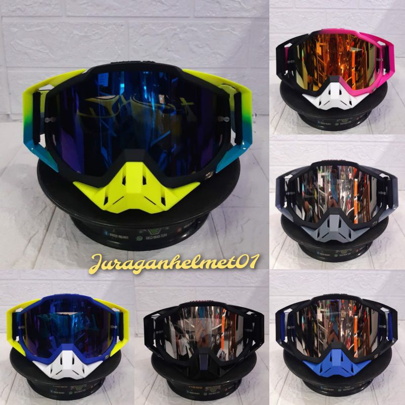 KACAMATA GOOGLE 100%|KACAMATA HELM CROSS