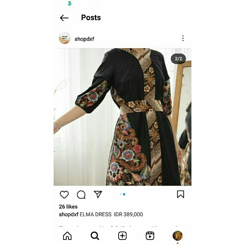 Dress Batik Preloved merk DXF batik