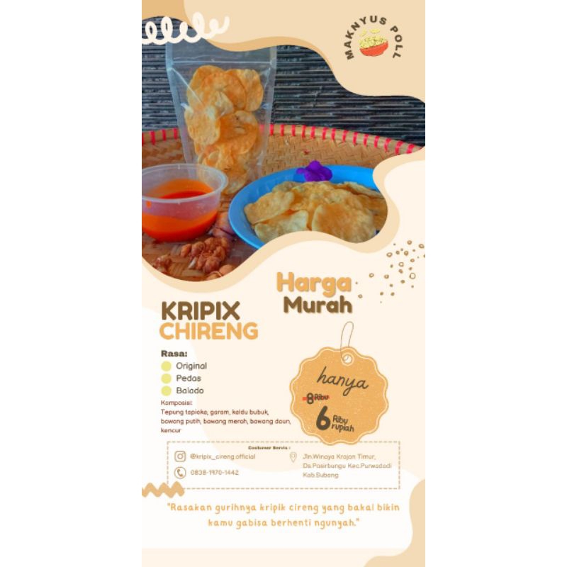 

Kripik Cireng RAJA CHIRENG 70 gram