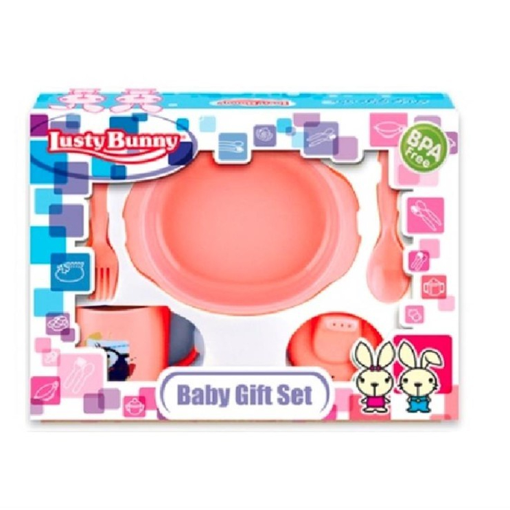 LUSTY BUNNY Baby Feeding Gift Set Alat Makan Bayi isi 5 - LB 1406