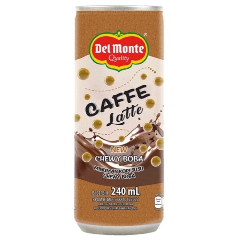

Del Monte Caffe Latte Minuman Kopi Susu Chewy Boba 240ml