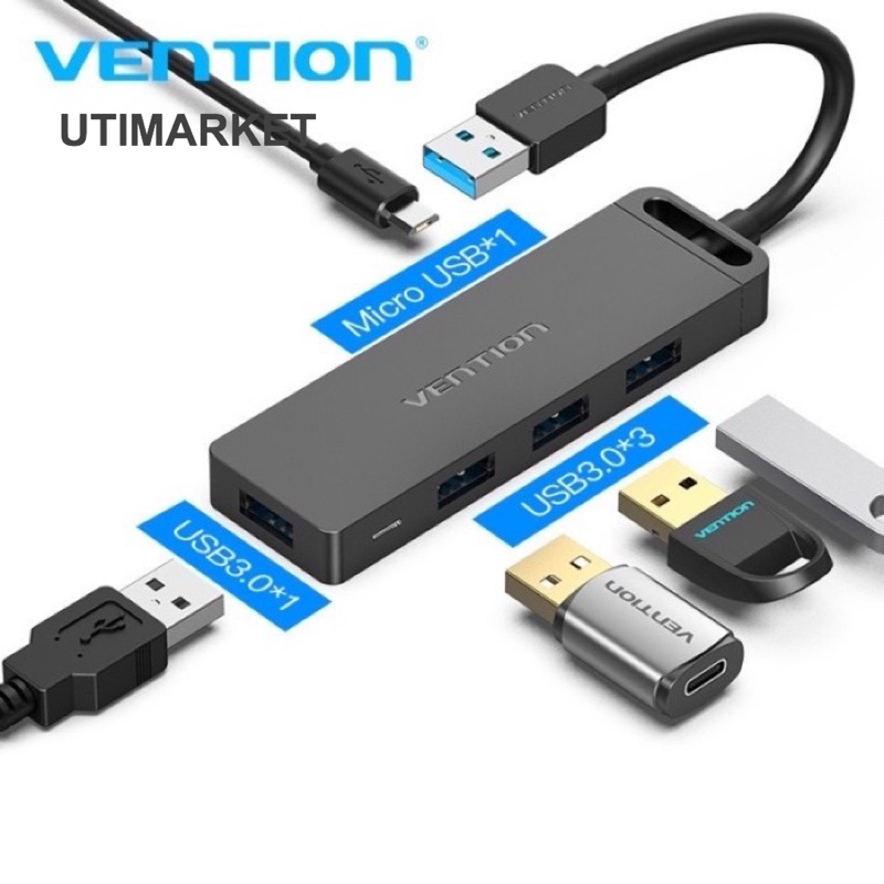 usb hub vention usb 3.0 4port with power -vention CHL
