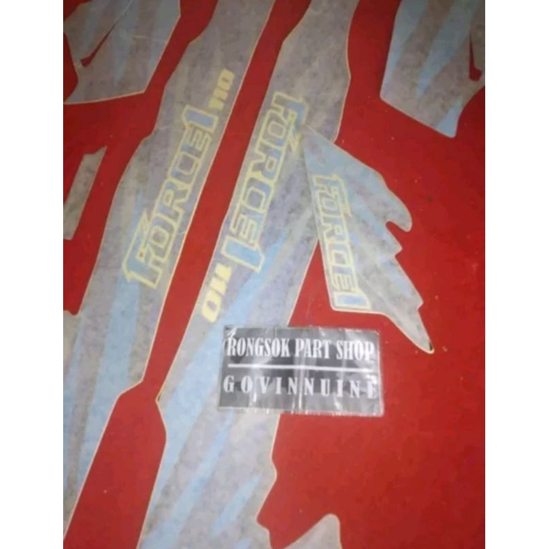 striping stiker sticker yamaha force1 force 1 one 93 94 biru ori nos