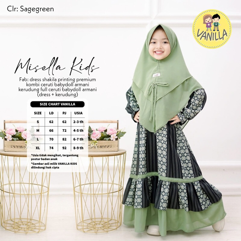 MISELLA KIDS DRESS (Gamis Anak) by Vanilla