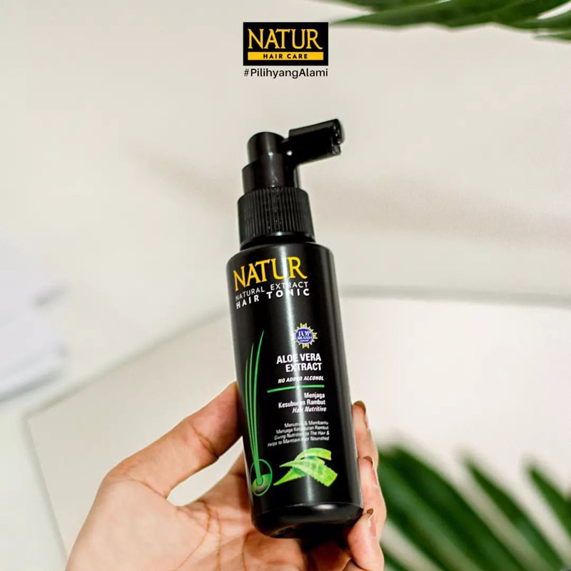 NATUR Hair Tonic Aloe Vera 50 ml - Tonik Rambut Melebatkan