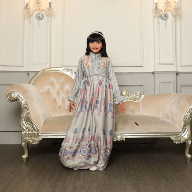 KARIMAKE - Maskumambang Dress For Kids Color Linen - Gamis Anak Signature Printing