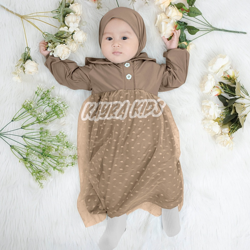 Gamis Bayi Perempuan 0-18 bulan Baju Anak Tutu Tileu Dot