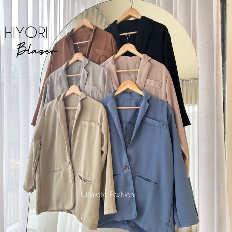 Hiyori Blazer Wanita Korean Style – Outer – Atasan Polyester Premium Korea Kekinian Rakku 231