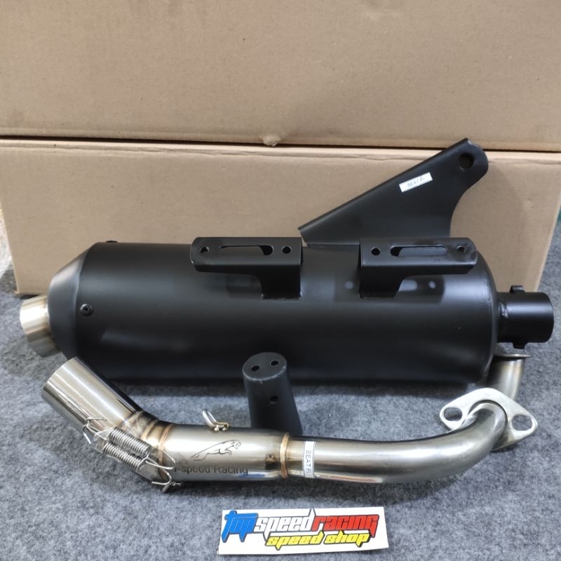 KNALPOT SETANDAR RACING T-SPEED MODEL TZM TSUKIGI BUAT MIO, FINO, BEAT, SCOOPY, VARIO 125 VARIO 150