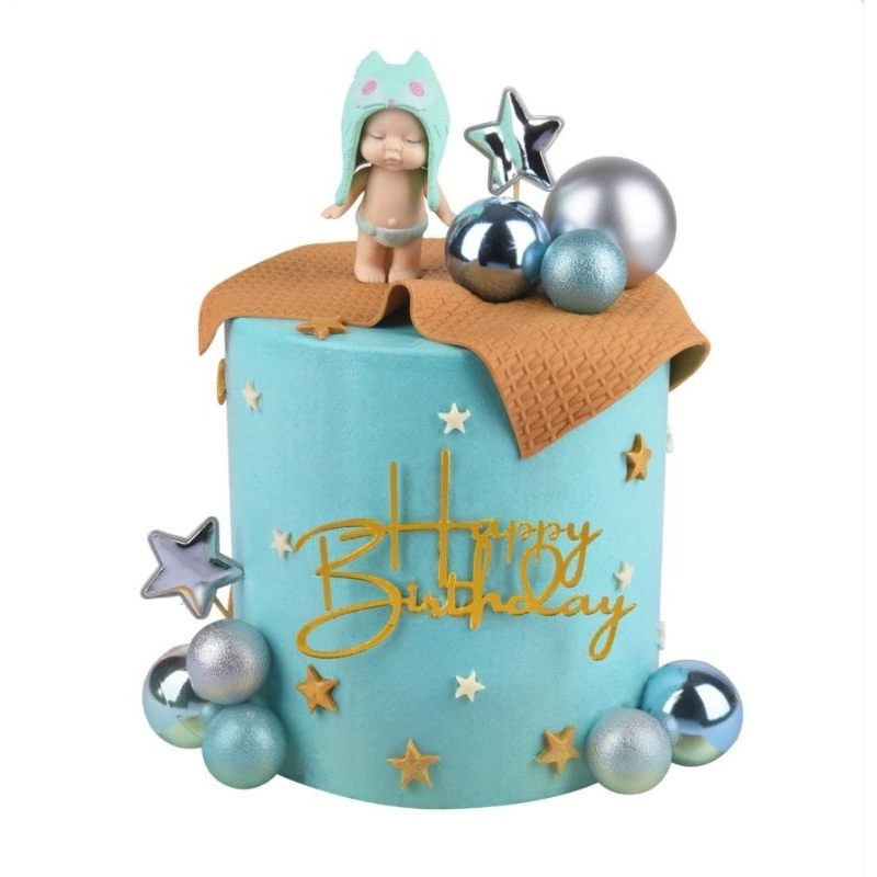 

Baby Birthday Blue Cake 15cm Holland Bakery