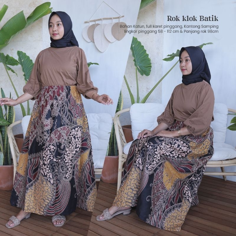 Rok Klok Motif Batik All Size- Naira Batik