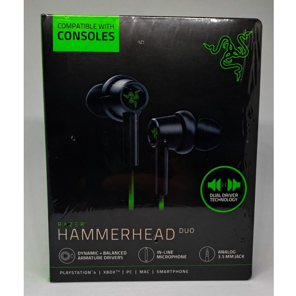 Razer Hammerhead Duo Console Earphone untuk Nintendo switch PS XBOX